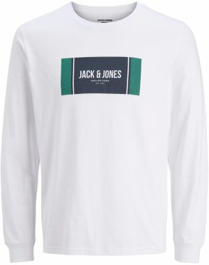 JACK & JONES Tričko 'JJHAYATO'  námornícka modrá / tyrkysová / biela