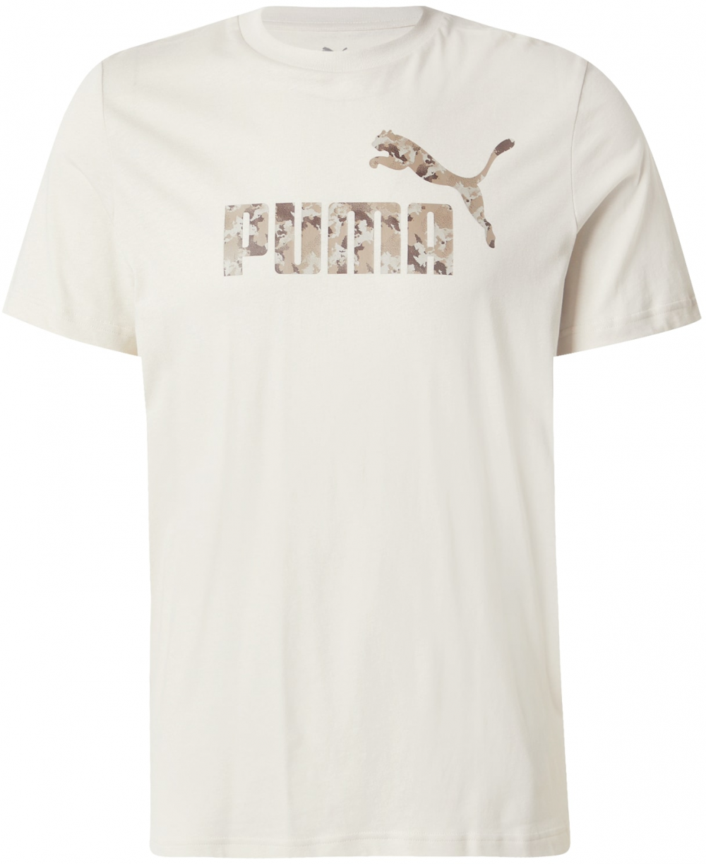 PUMA Funkčné tričko 'ESS'  krémová / hnedá / svetlohnedá