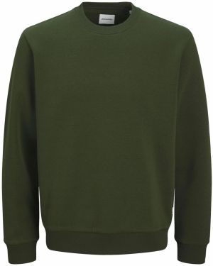 Jack & Jones Plus Mikina 'JJEBradley'  zelená