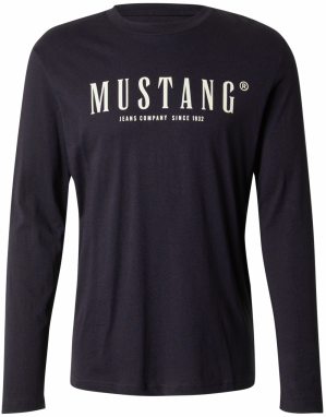 MUSTANG Tričko 'Asheville'  čierna / biela