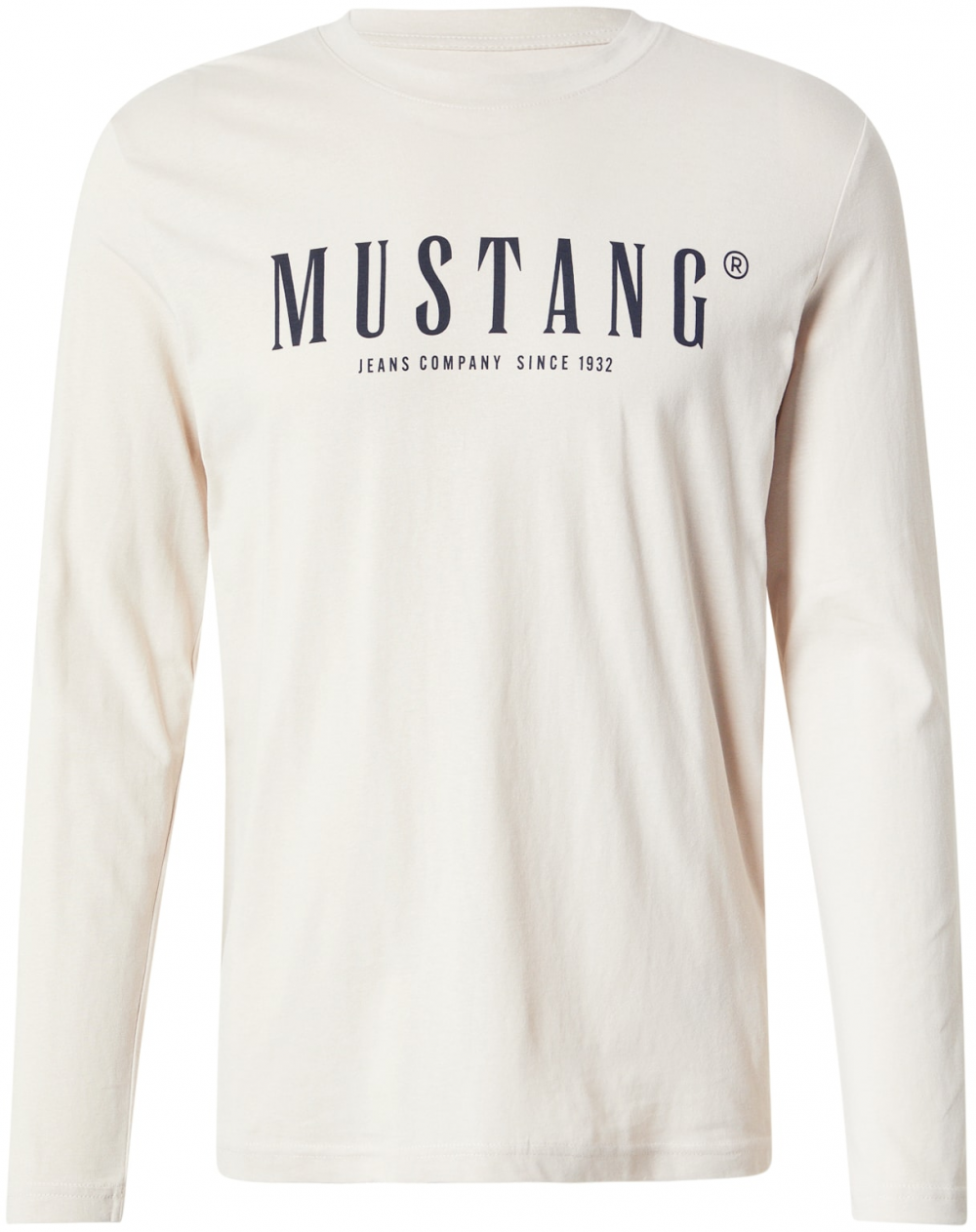 MUSTANG Tričko 'Asheville'  krémová / čierna