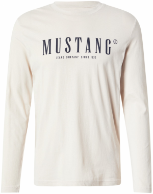 MUSTANG Tričko 'Asheville'  krémová / čierna