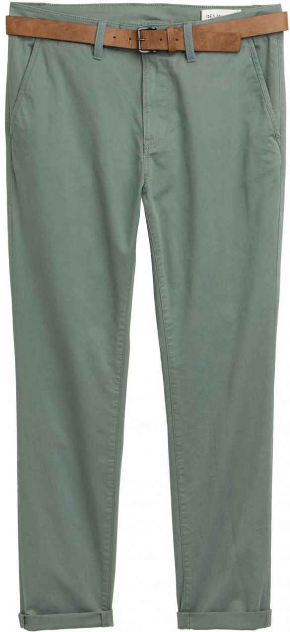 TOM TAILOR DENIM Chino nohavice  zelená