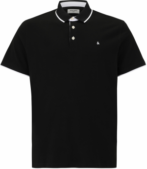 Jack & Jones Plus Tričko 'JJEPAULOS'  čierna / biela