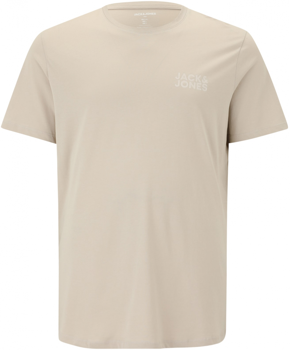 Jack & Jones Plus Tričko 'JJECORP'  béžová