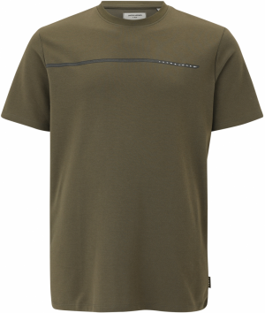 Jack & Jones Plus Tričko 'JCOFUSION'  tmavozelená / čierna