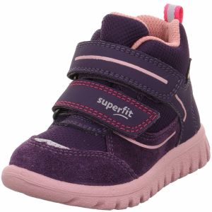 SUPERFIT Čižmy 'SPORT7 MINI'  sivá / fialová / staroružová