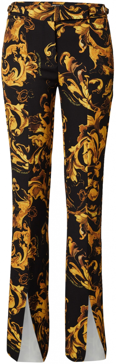 Versace Jeans Couture Nohavice  tmavohnedá / horčicová / čierna