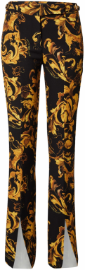 Versace Jeans Couture Nohavice  tmavohnedá / horčicová / čierna