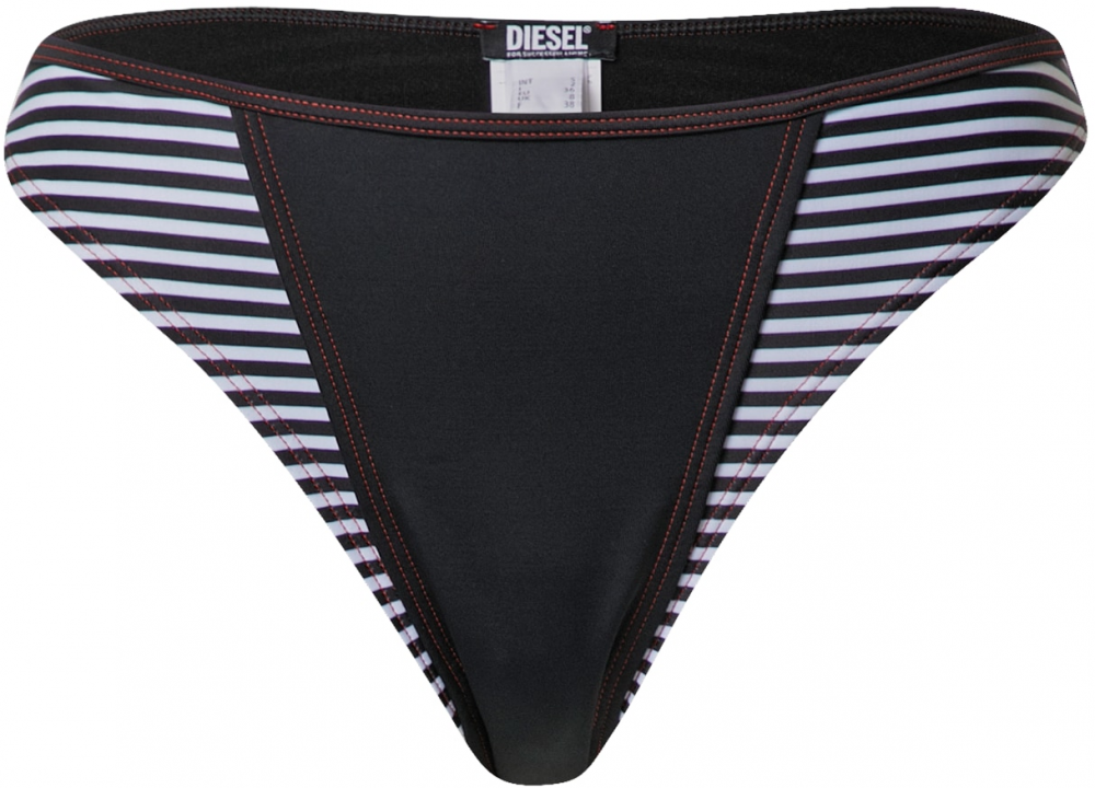 DIESEL Bikinové nohavičky  čierna / biela