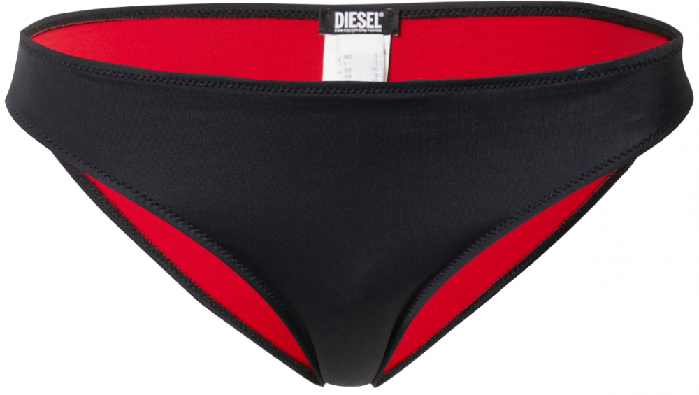 DIESEL Bikinové nohavičky  červená / čierna