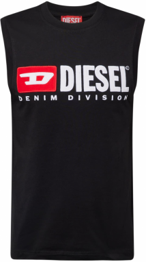 DIESEL Tričko 'T-Isco-Div'  červená / čierna / biela