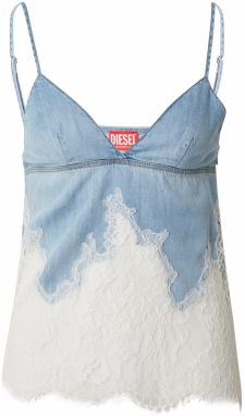 DIESEL Top 'DE-MONY-S'  modrá denim / biela