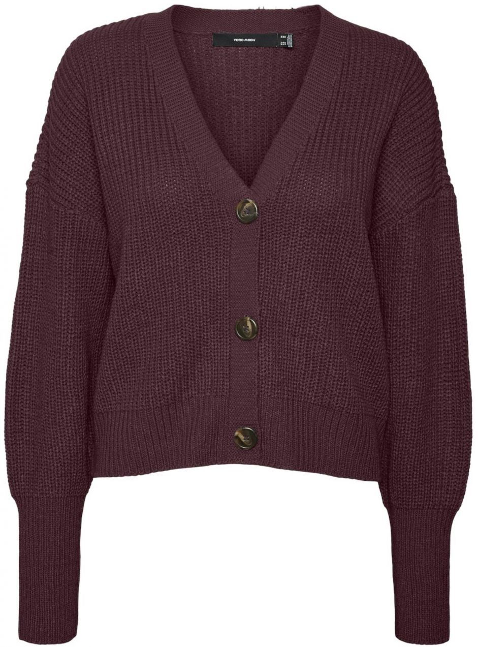 VERO MODA Kardigán 'VMLEA'  baklažánová