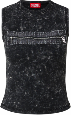 DIESEL Top 'T-ARTED'  čierna melírovaná