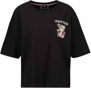 19V69 ITALIA Oversize tričko 'Petonia Italia Teddy'  piesková / červená / čierna / biela