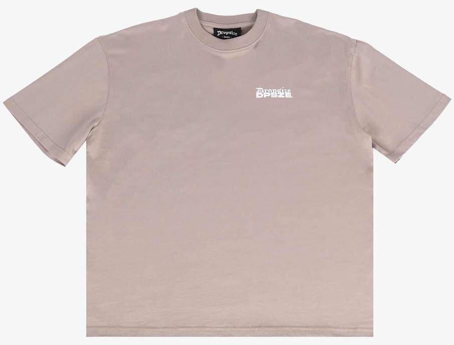 Dropsize Tričko  tmavošedá / biela