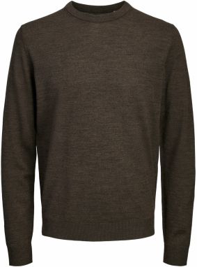 JACK & JONES Sveter 'JPRMARK'  tmavohnedá