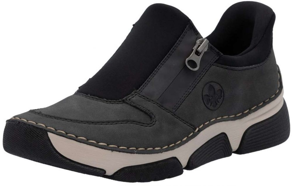 Rieker Slip-on obuv  tmavosivá