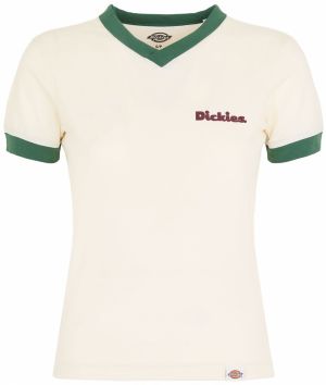 DICKIES Tričko 'Slayden Ringer'  svetlobéžová / jedľová