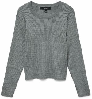 VERO MODA Sveter 'VMSILJE'  sivá melírovaná