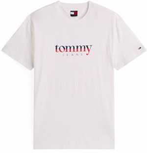 Tommy Jeans Tričko  nebielená / námornícka modrá / červená