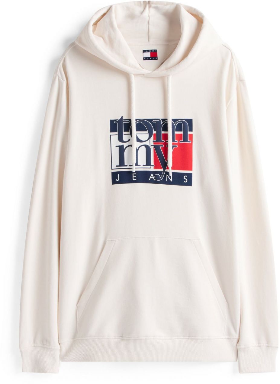 Tommy Jeans Mikina  námornícka modrá / červená / biela / biela ako vlna