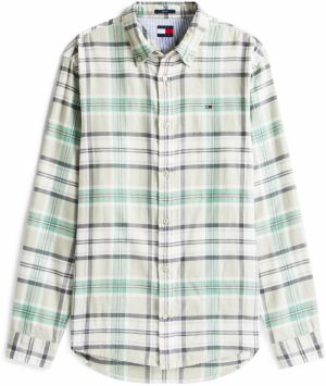 Tommy Jeans Košeľa  sivá / mätová / pastelovo zelená / biela