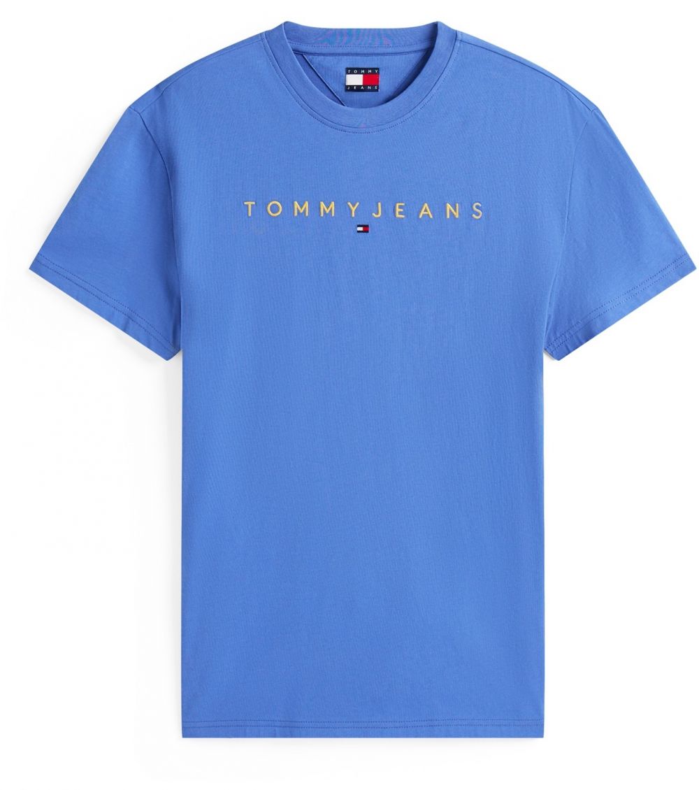 Tommy Jeans Tričko  béžová / modrá