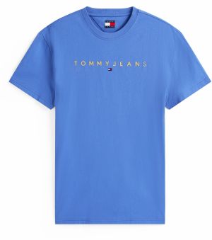 Tommy Jeans Tričko  béžová / modrá