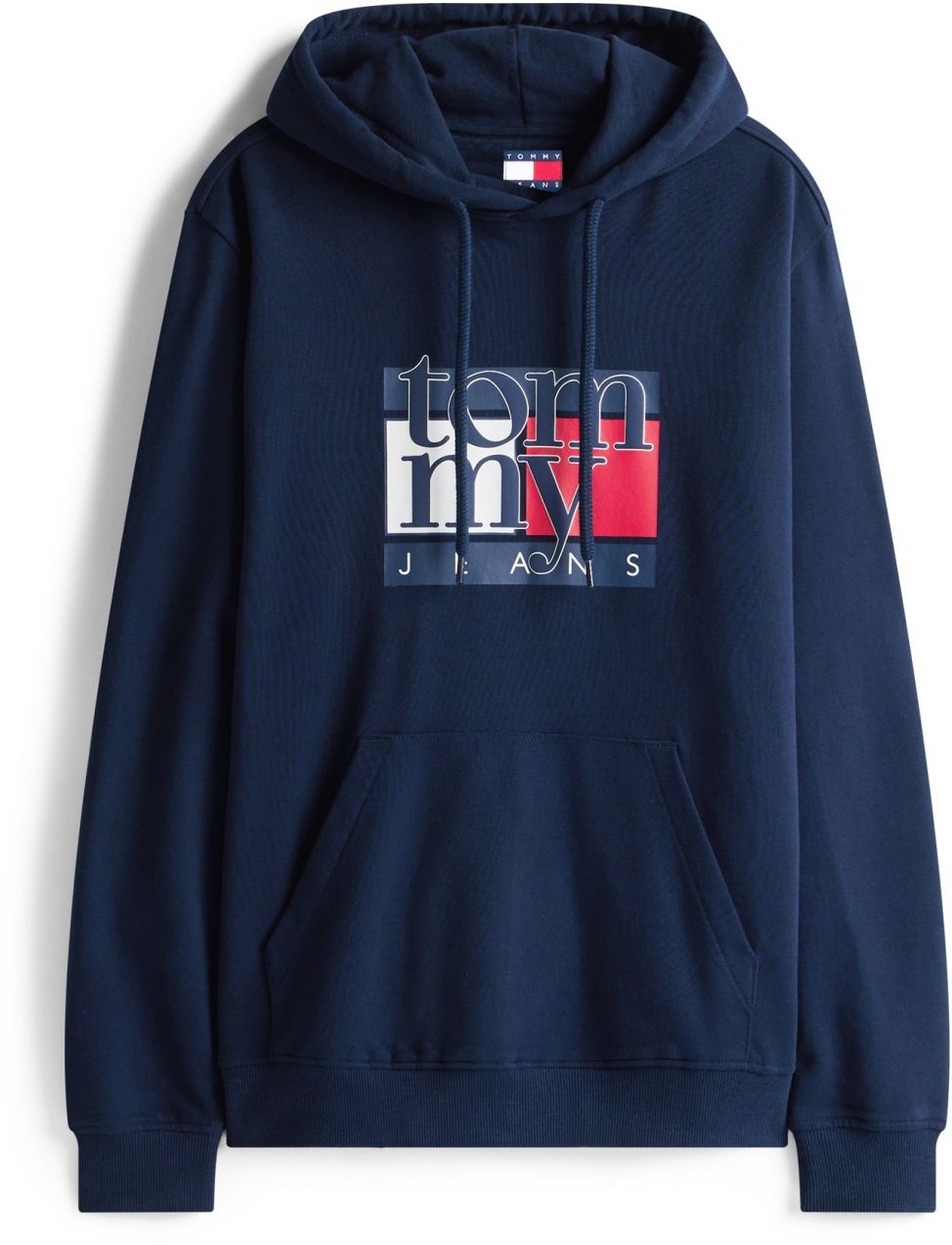 Tommy Jeans Mikina  námornícka modrá / tmavočervená / biela