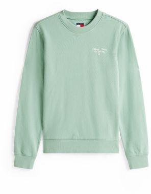 Tommy Jeans Mikina 'ESS'  mätová / biela