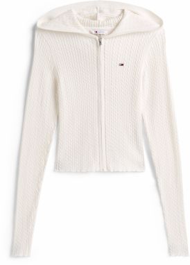 Tommy Jeans Kardigán 'ESSENTIAL'  biela