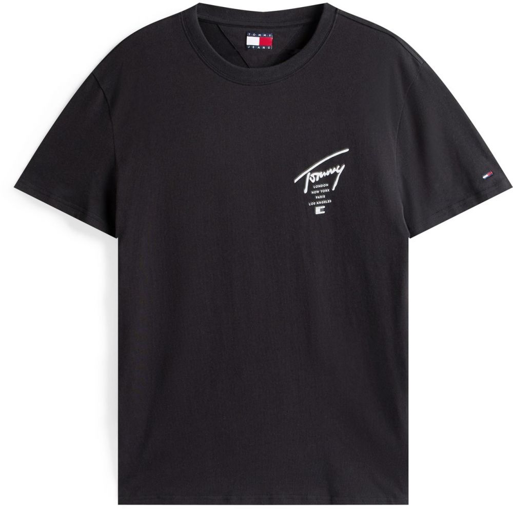 Tommy Jeans Tričko 'City'  čierna / biela