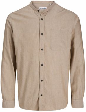 JACK & JONES Košeľa 'JJEBAND'  tmavobéžová