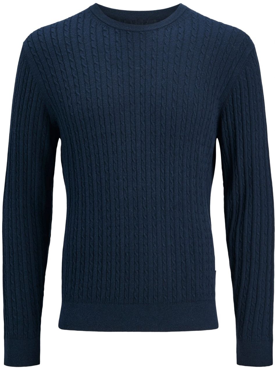 JACK & JONES Sveter 'JJEEMIL'  námornícka modrá