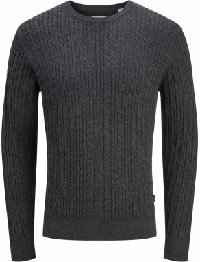 JACK & JONES Sveter 'JJEEMIL'  tmavosivá