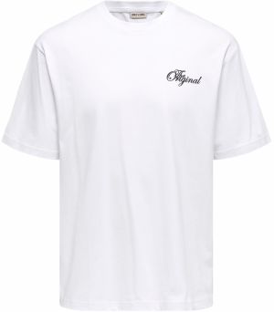 Only & Sons Tričko 'ONSNATHAN'  čierna / biela