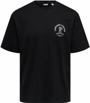 Only & Sons Tričko 'ONSNATHAN'  čierna / biela