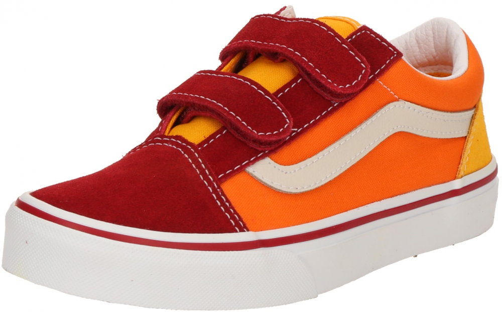 VANS Tenisky 'OLD SKOOL V'  tmavožltá / oranžová / tmavočervená / biela