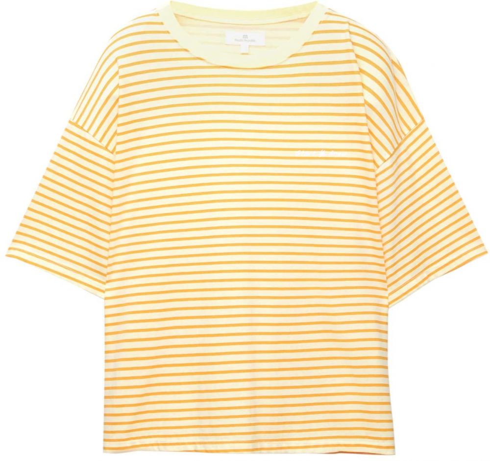 Pull&Bear Tričko 'PACIFIC'  karí / biela
