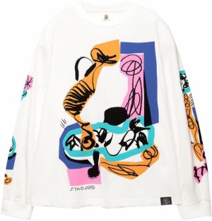 Pull&Bear Tričko 'BRAULIO AMADO'  modrá / tyrkysová / tmavooranžová / biela