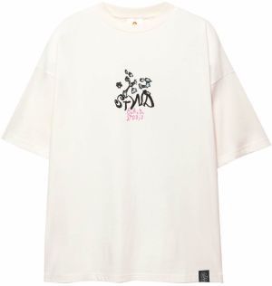Pull&Bear Tričko 'BRAULIO AMADO'  modrá / ružová / ružová / čierna