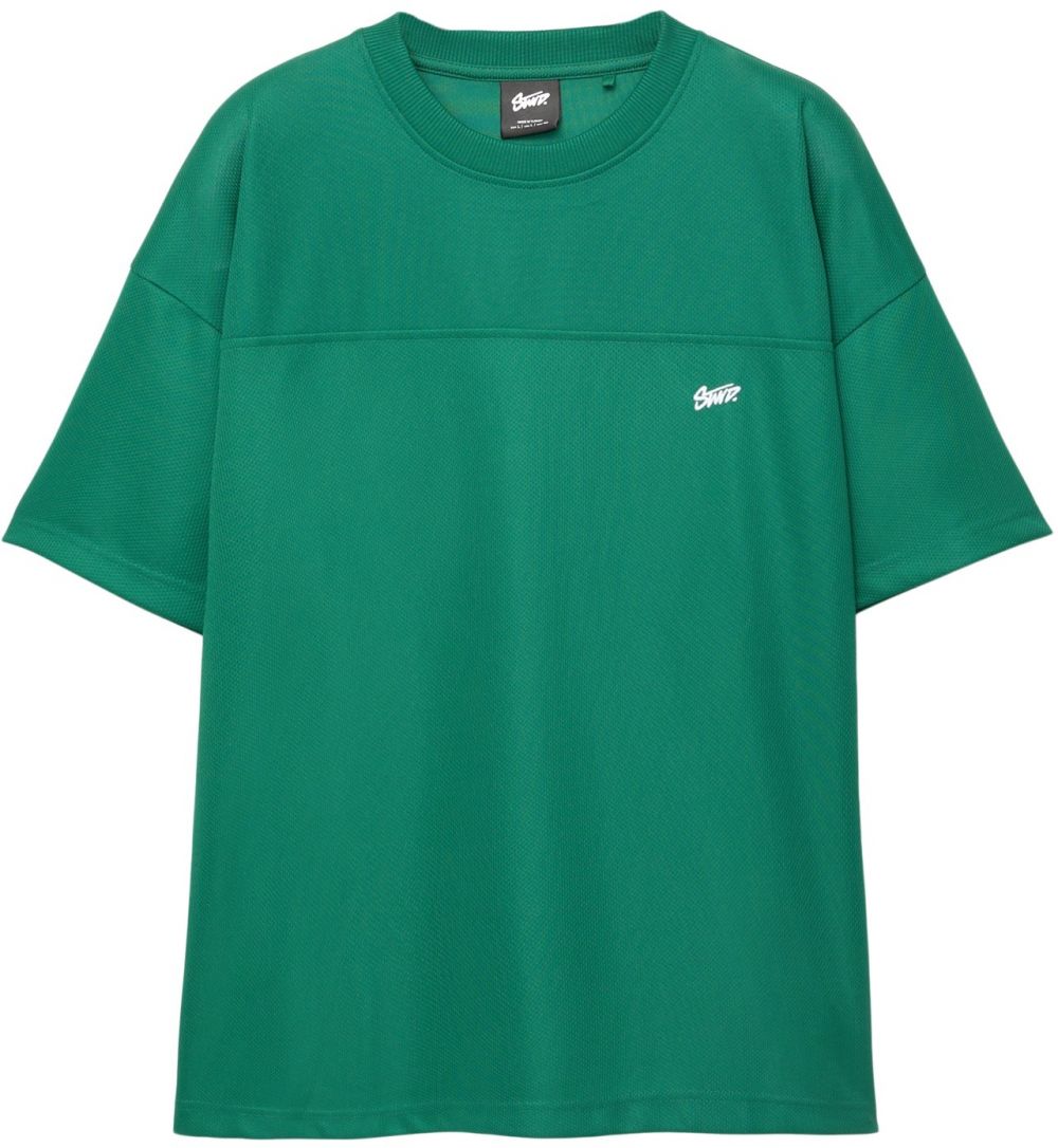 Pull&Bear Tričko 'STWD'  zelená / biela