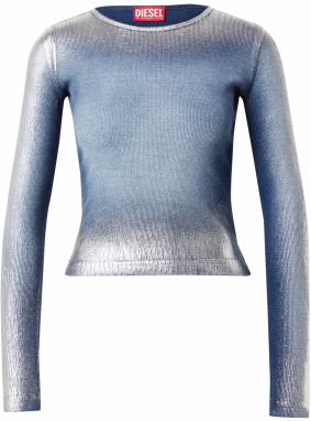 DIESEL Tričko 'T-BANES-NC-Q1'  modrá denim / strieborná