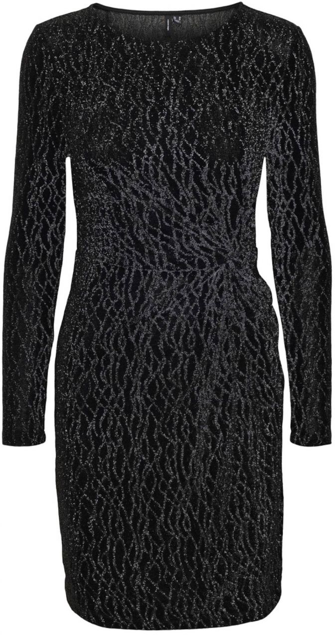 VERO MODA Šaty 'VMKanz'  čierna / strieborná
