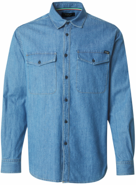 REPLAY Košeľa  modrá denim