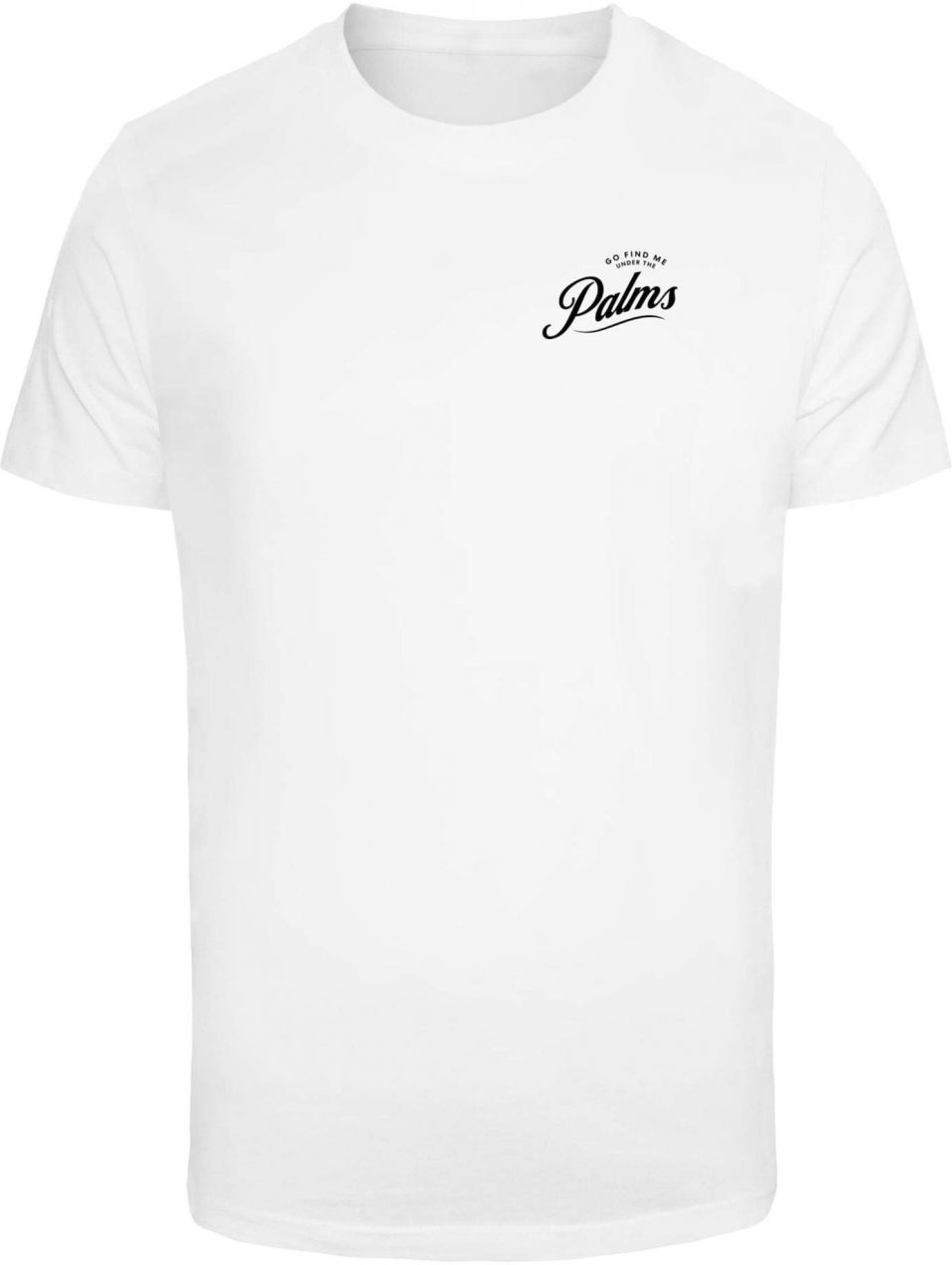 Mister Tee Tričko 'Three Palms'  nebielená / tmavozelená / čierna / biela