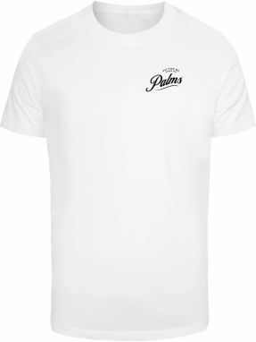 Mister Tee Tričko 'Three Palms'  nebielená / tmavozelená / čierna / biela