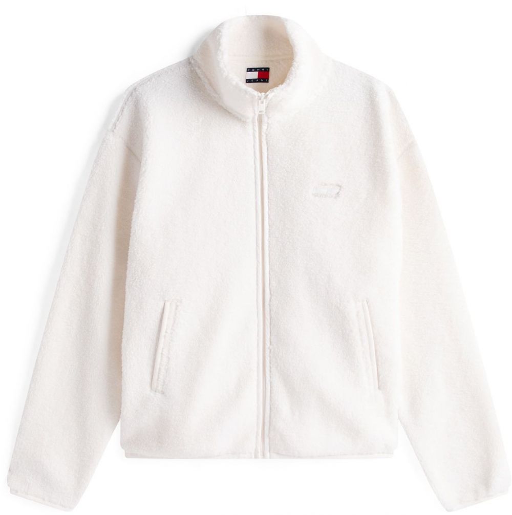 Tommy Jeans Flisová bunda  biela